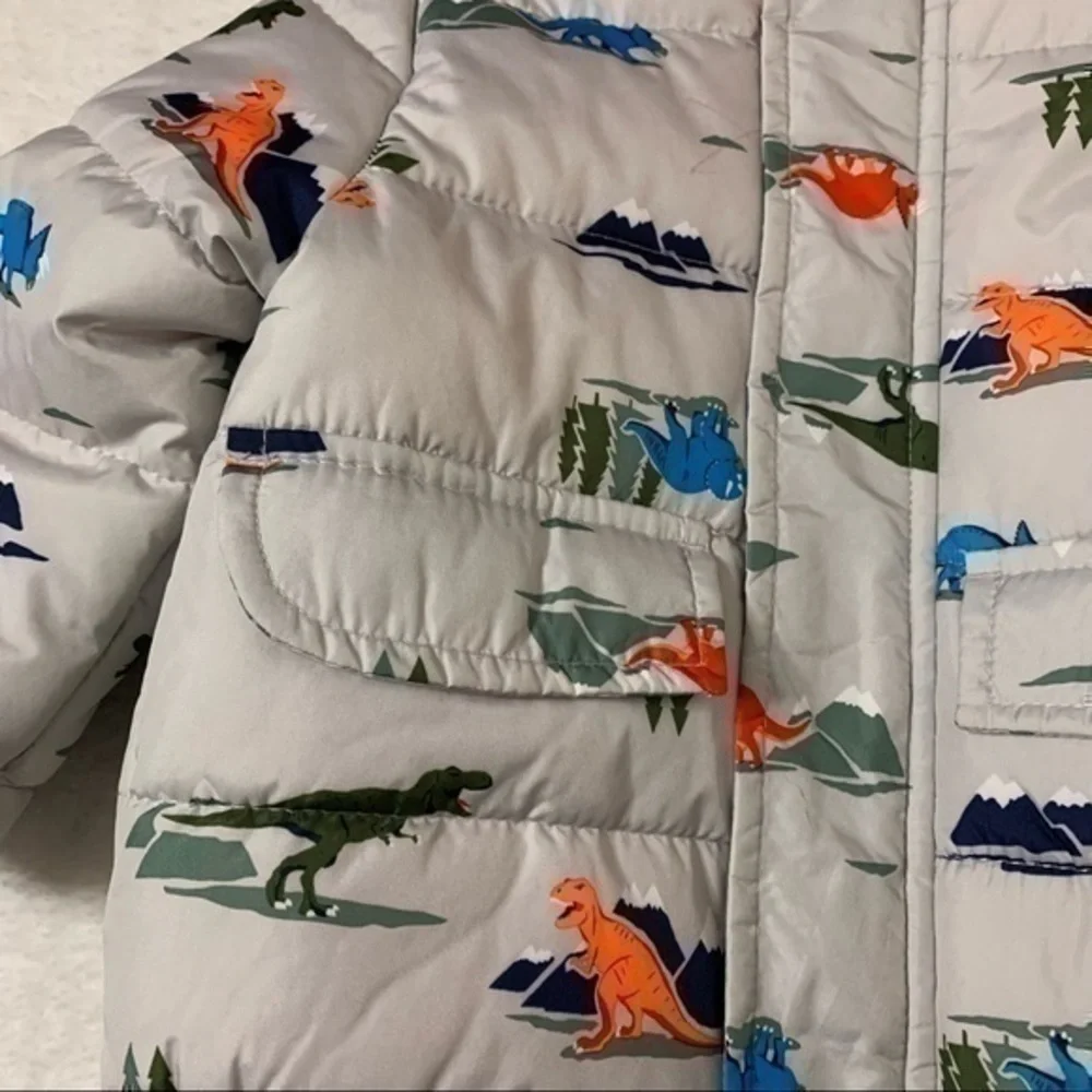 Carters Dinosaur Coat 18 Months Spike Hood Boys Puffy winter coa